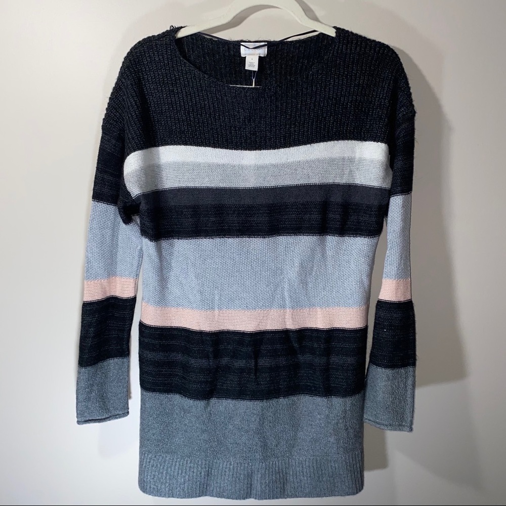 Caslon Abstract Stripe Sweater Size Small new